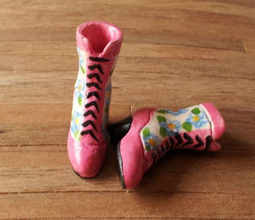 Pink And Blue Boots